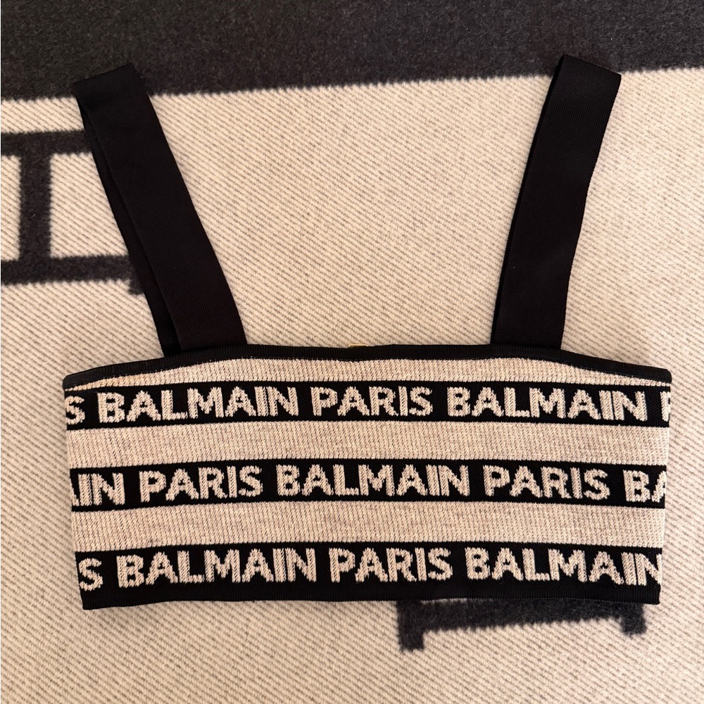 Balmain logo bralette